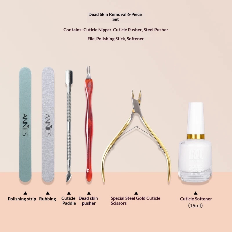 ANNIES ชุดเครื่องมือทําเล็บทําเล็บมืออาชีพขัดผิวผิวที่ตายแล้วนิ้วเล็บผิวที่ตายแล้วกรรไกรครัวเรือนร้า