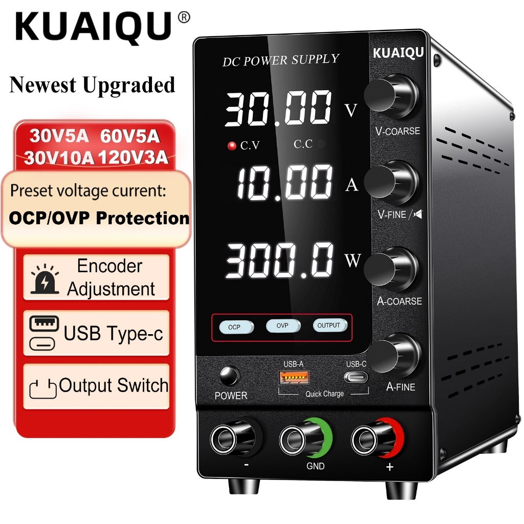 【จัดส่งฟรี】KUAIQU dc power supply ปรับค่าได้  เครื่องจ่ายไฟ กระแสตรง DC แหล่งจ่ายไฟแบบสวิตชิ่ง แบบปร