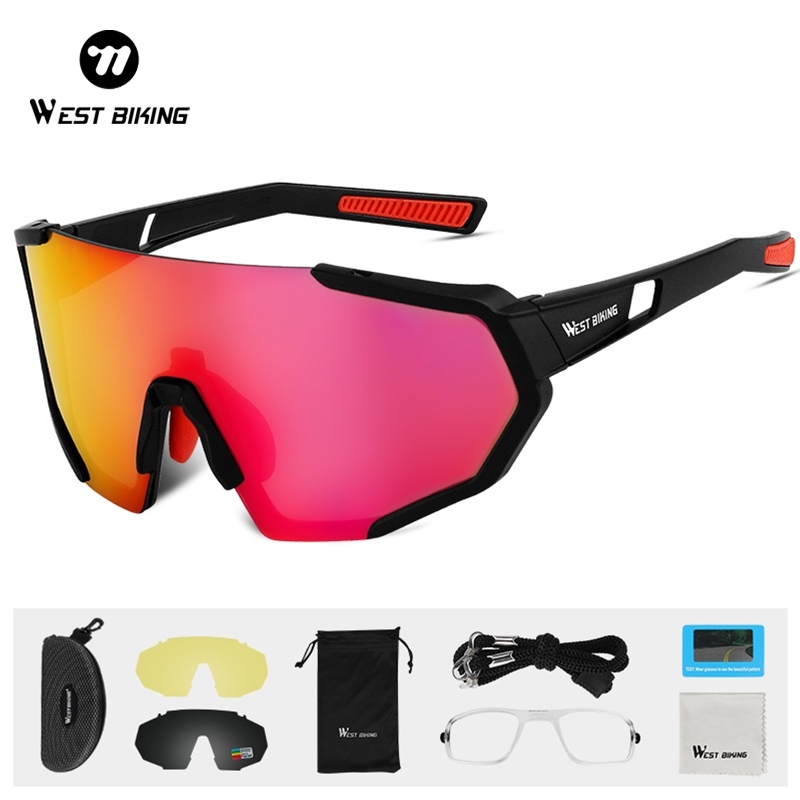 WEST BIKING แว่นกันแดดปั่นจักรยานโพลาไรซ์ UV400 แว่นกันแดดกีฬาแว่นตาขี่กลางแจ้งผู้ชายผู้หญิง