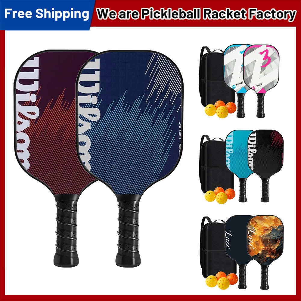 Pickleball Paddle คาร์บอนไฟเบอร์และไฟเบอร์กลาส เหมาะสำหรับผู้เริ่มต้นเล่นแร็กเก็ต