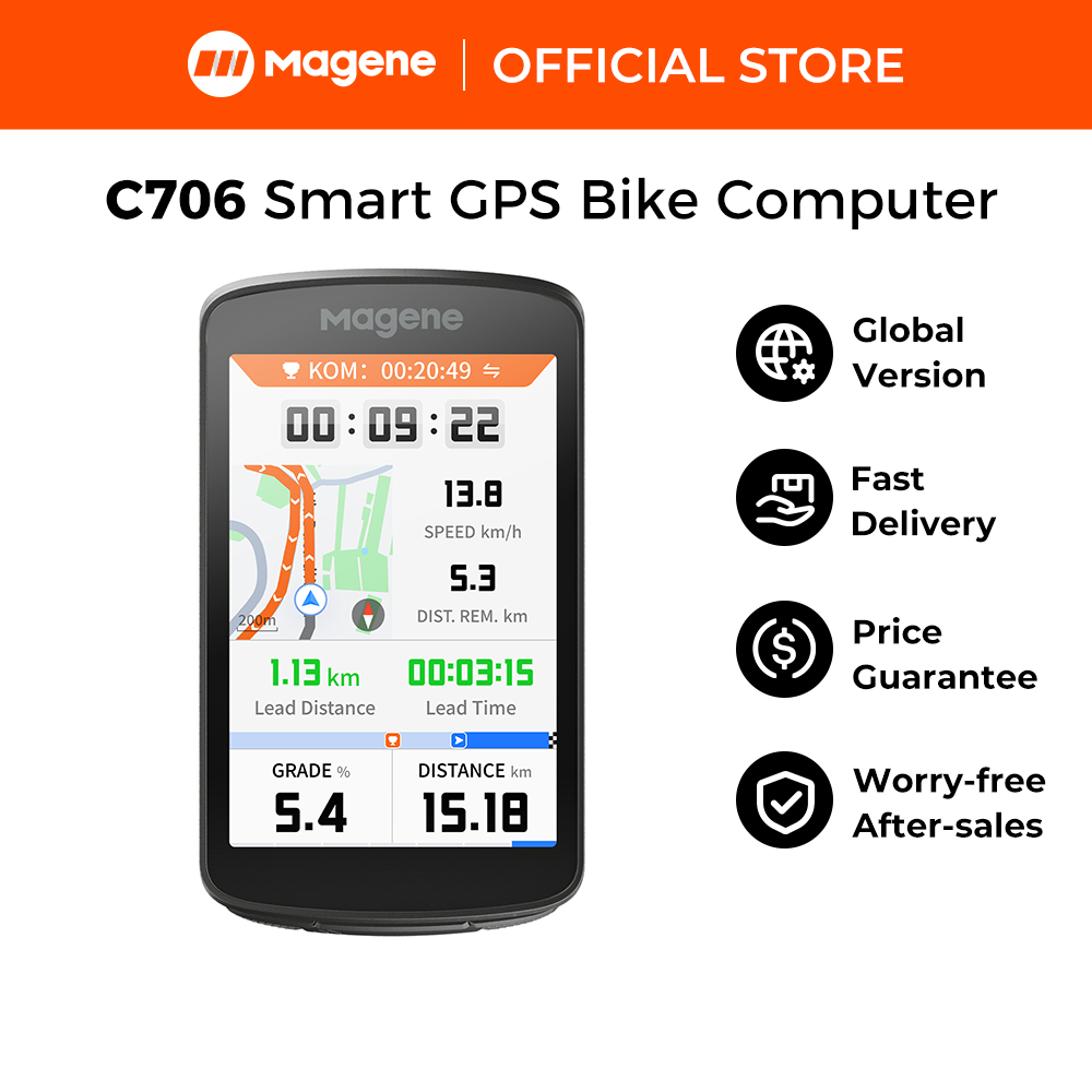 Magene C706 สมาร์ท GPS จักรยานคอมพิวเตอร์ Freeride ClimbPro Strava Segments เสียงนําทางได้ยินโฟกัสที่ขี่ของคุณ