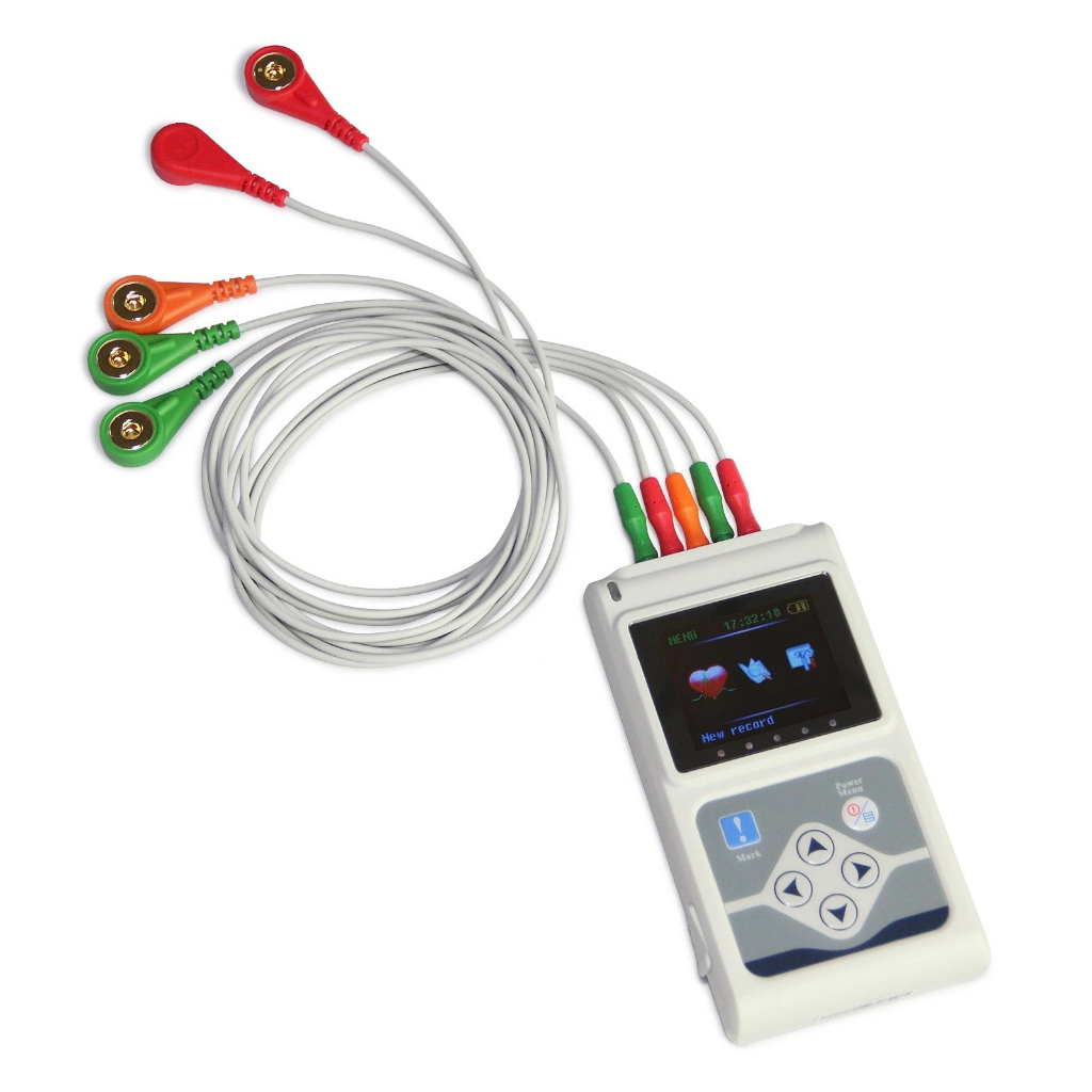 CONTEC TLC9803 3-Lead Holter ECG Monitor 24h Dynamic ECG Recorder แบบพกพา Heart Health Monitoring อุ
