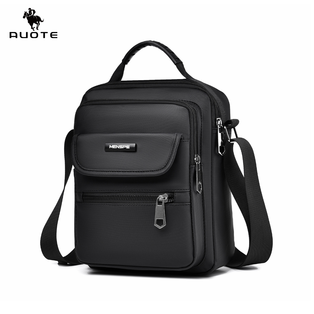 AUOTE MEN FASHION ไหล่บอดี้กระเป๋าการออกแบบกระเป๋าหลายกระเป๋าความจุขนาดใหญ่กันน้ำกีฬาน้ำหนักเบาสปอร์ตสตรีท