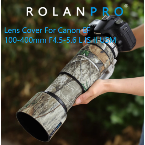 ฝาครอบเลนส์กันน้ํา RolanPro สําหรับ Canon EF 100-400mm F4.5-5.6 L IS II USM เสื้อกันฝน