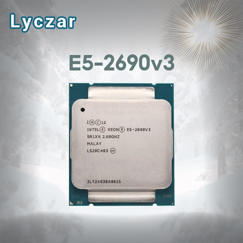 Intel Xeon E5 2690v3 โปรเซสเซอร์ LGA 2011-3 2.6GHz 30M12-Core 135W Lyczar Server CPU