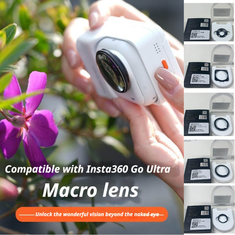 JSR Macro Lens Filter Kit สําหรับ DJI Osmo Nano/Action 6 3 4 5 Pro/Insta360 Ace Pro 1/2/GO Ultra GoPro 10X 15X HD Portrait Focus เลนส์ระยะใกล้การถ่ายภาพ Art อุปกรณ์เสริม Action กล้อง