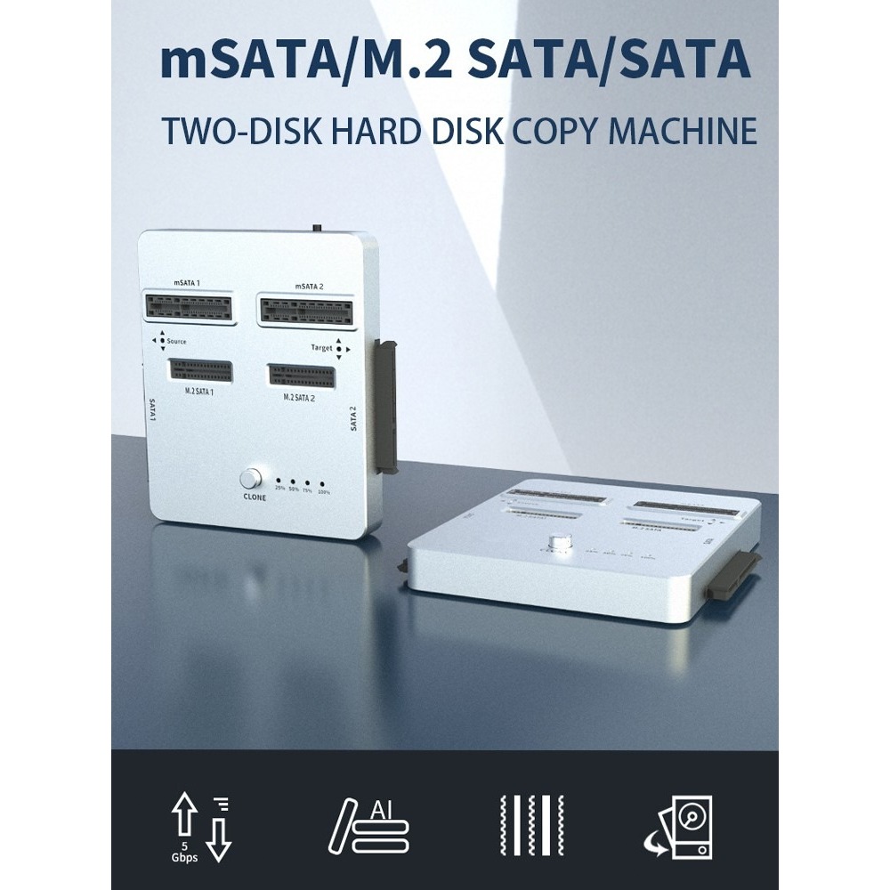 NVME/SATA 3-in-1 SSD Mudler Offline Clone M.2 Clamer fr M.2 NVME/SATA mSATA SATA