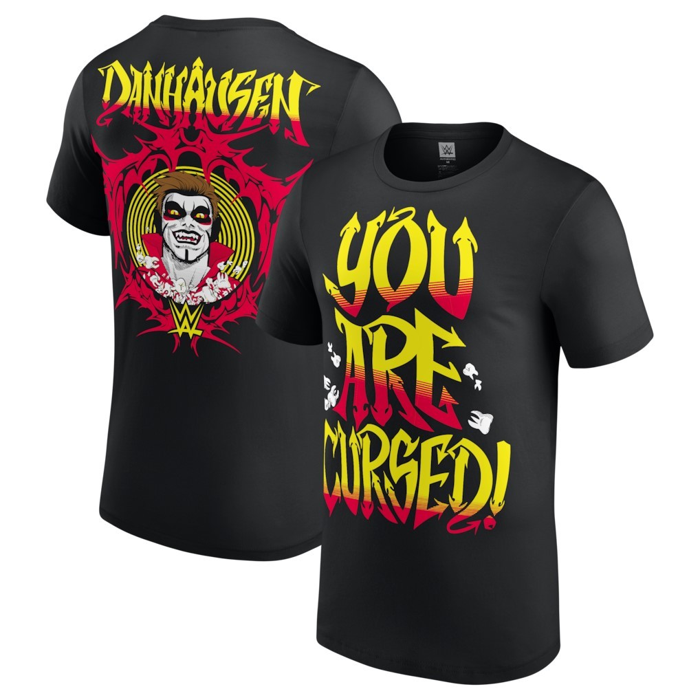 ใหม่ Wwe Mens Black Danhausen You Are Cursed! เสื้อยืด – โปรปัง