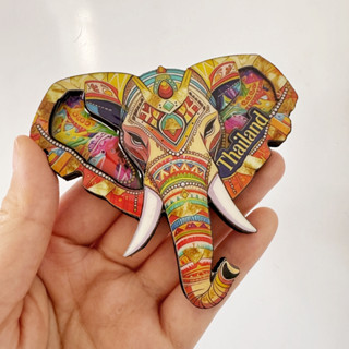 Thailand Elephant Travel ของที่ระลึก สติ๊กเกอร์ตู้เย็นไม้ ขอ…