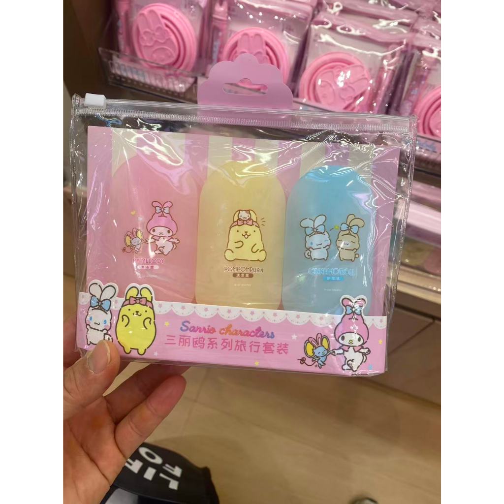 Miniso Sanrio ชุดขวดเติมฝักบัวตัวอักษร 60ML*3