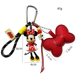 พวงกุญแจถุงมือหนัง Disney MIU ของแท้/การ์ตูน Minnie Mickey จี้ตุ๊กตาของขวัญเล็กๆ