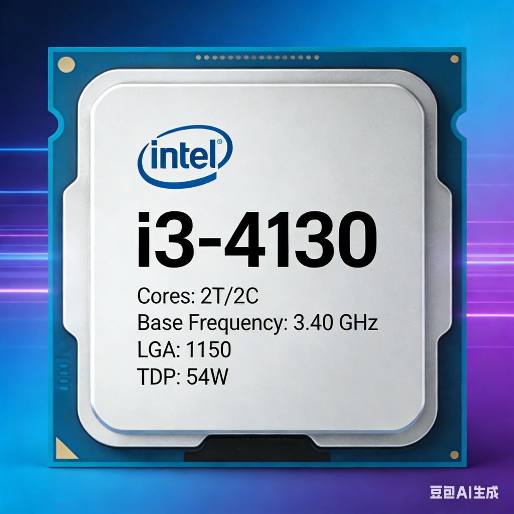 โปรเซสเซอร์ CPU Intel i3-4130 2 Core 4 สาย ใช้สล็อต LGA 1150, งานฝีมือ 22nm