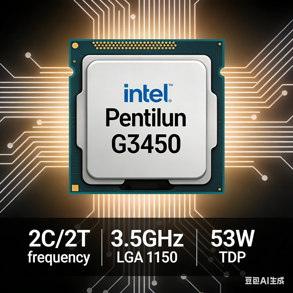 Intel Pentium G3450 CPU 2 Core 2 โปรเซสเซอร์ระดับรายการลวด, ใช้สล็อต LGA 1150, งานฝีมือ 22nm