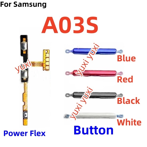 สําหรับ Samsung Galaxy A03s SM-A037F A037 ปริมาณด้านข้างปุ่ม Flex Cable ปุ่มเปลี่ยนส่วน yuxi