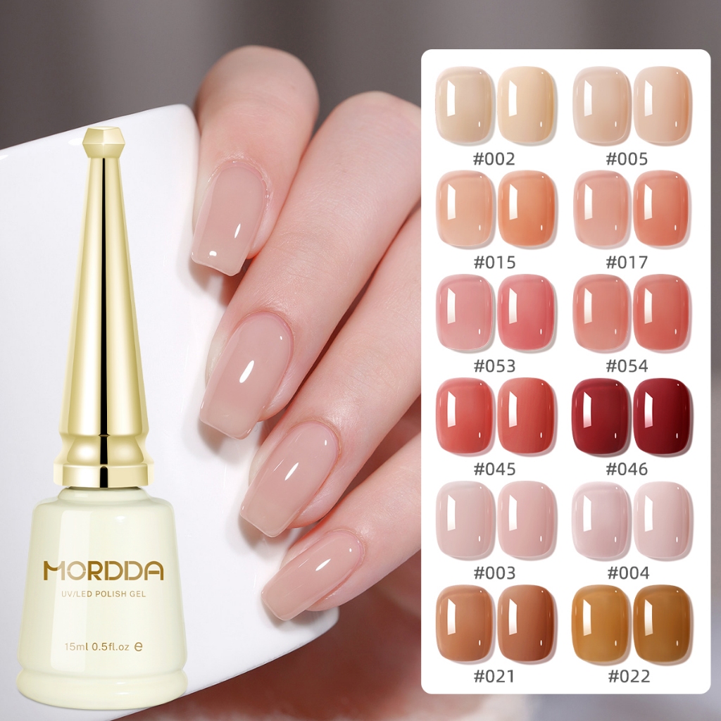 MORDDA 15ml -- ยาทาเล็บเจลสีชมพู น้ำตาล และแดง อินเทรนด์รับซัมเมอร์
