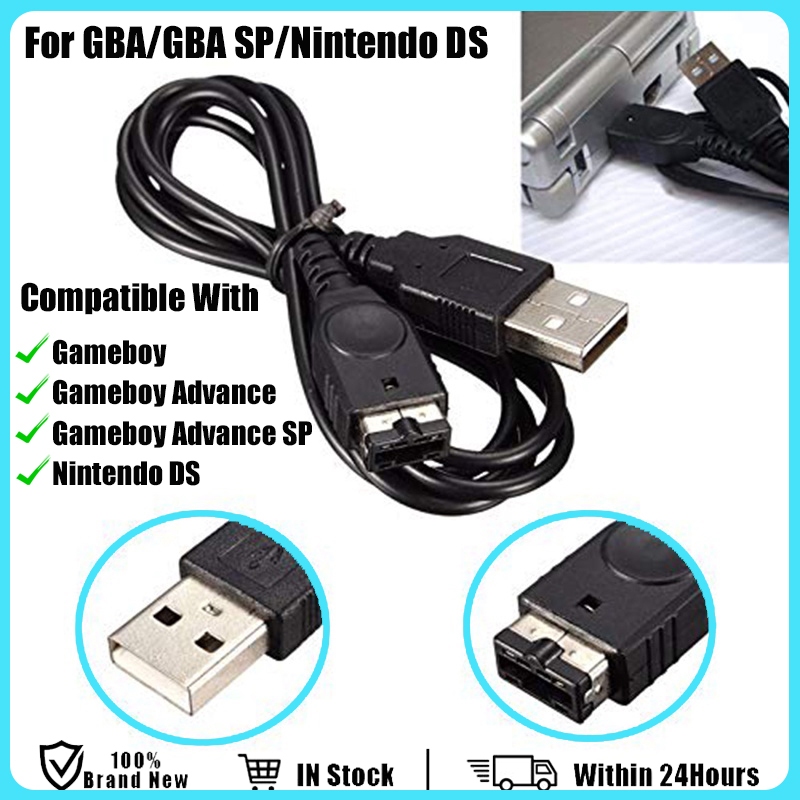 จัดส่งที่รวดเร็วGBA SP/Game Boy Advance SP/GBA/Nintendo DS NDS สายชาร์จ USB สายไฟ 1.2m เครื่องชาร์จแหล่งจ่ายไฟ