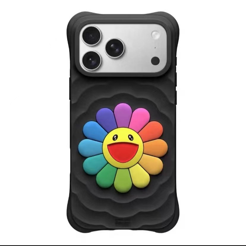 CASE Murakami Sunflower Apple 17Promax/17Pro เคสมือถือซิลิโคน 16Pro ของเหลวนุ่ม Wave Murakami Sunflo