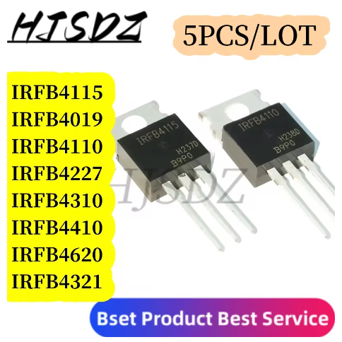 5PCS IRFB4115PBF IRFB4115 TO-220 IRFB4019 IRFB4110 IRFB4227 IRFB4310 IRFB4410 IRFB4620 IRFB4019PBF I