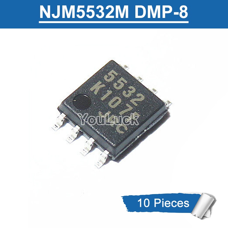10pcs Original JRC 5532 NJM5532M DMP-8 SMD Dual Operational Amplifier Chip IC ใหม่