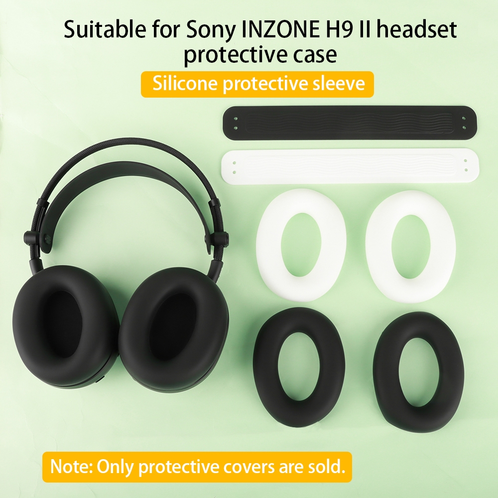 สําหรับ Sony INZONE H9 II ชุดหูฟังเคสป้องกันซิลิโคนเคสนิ่มฝาครอบหูฟังแบบรวมป้องกันการล่มสลาย