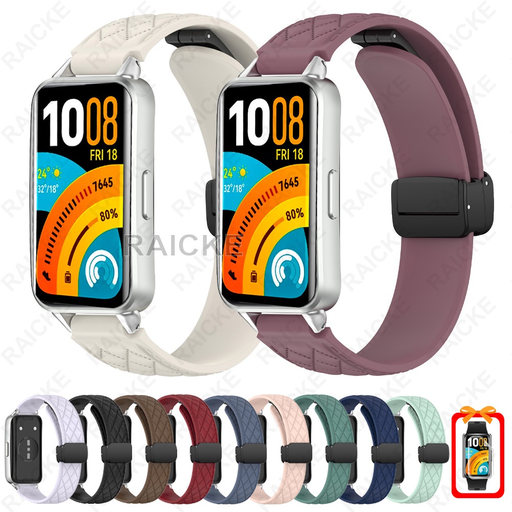 Soft Silcone Strap Sport Rubber สายรัดข้อมือสร้อยข้อมือสําหรับ Huawei Band 11 pro / 11 / 10 / 9 / 8