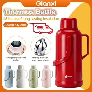 GIANXI  Thermos Bottle Vacuum Insulated Container For Hot Water Jug Glass Liner Pitcher 2L&3.2L