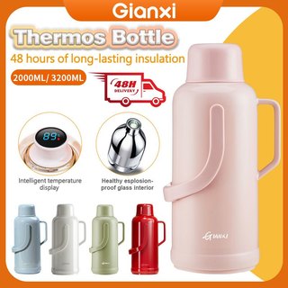 GIANXI 2L & 3.2L Vacuum Insulated Thermal Kettle Hot Water Jug Glass Liner Household Pitcher
