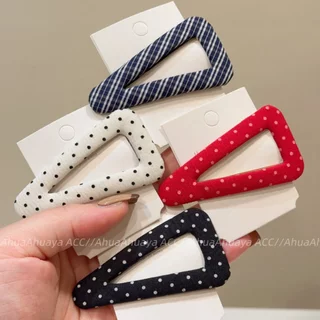 ญี่ปุ่นเกาหลีสไตล์ใหม่ Hand-Made Polka Dot ผ้า Breaking Bangs Breaking คลิป Retro Age-Reduction ผมหักคลิปด้านข้าง