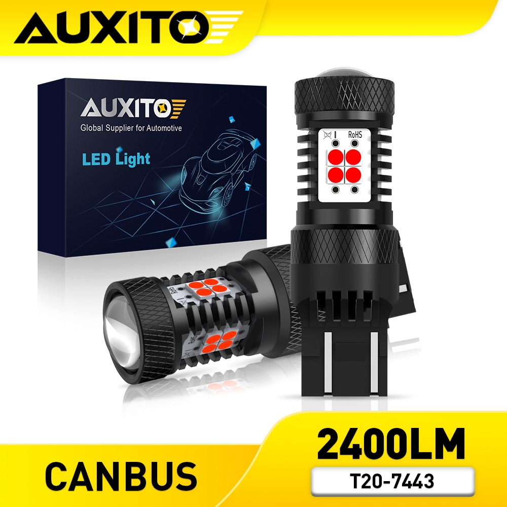 AUXITO 2PC หลอดไฟเบรกแคนบัส LED W21 5W 7443 T20 7443 7440 สําหรับสํารองไฟถอยหลัง