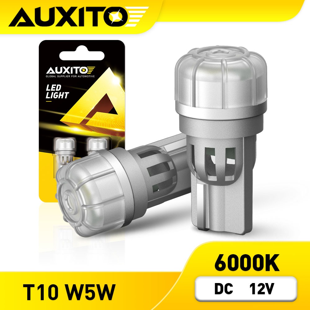 AUXITO 2PC หลอดไฟ T10 W5W LED T10 LED 194 168 2825 6 ชิ้น 5630SMD  สําหรับติดตกแต่งภายในรถยนต์ ราคา ถูกที่สุด ดีลบีเคเค