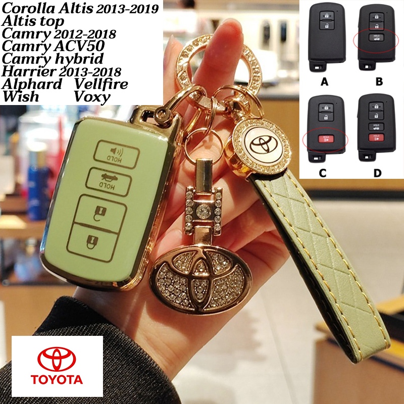 Corolla Altis 2013-2019 Camry ACV50 ที่ใส่กุญแจรถ Toyota Wish Harrier Alphard Vellfire Voxy ปลอกกุญแจรถ Altis 2014 top Camry hybrid Camry Exremo key เคสรีโมท
