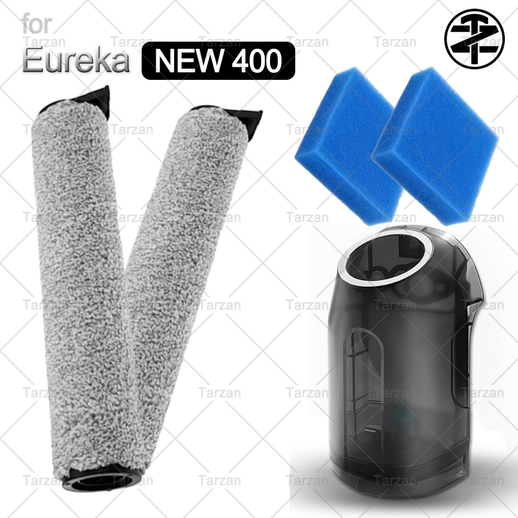 สําหรับอุปกรณ์เสริม Eureka NEW 400 - แปรงลูกกลิ้ง กรอง ถังน้ําใส|| เครื่องดูดฝุ่นไร้สายแบบเปียกและแห้ง