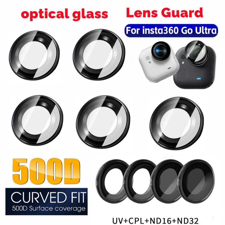 HD Optical Glass Lens Guard Filter Protector Insta360 GO Ultra Lens Guard กันน้ํา Anti-Fog กระจกป้องกันสําหรับ Insta360 Go Ultra