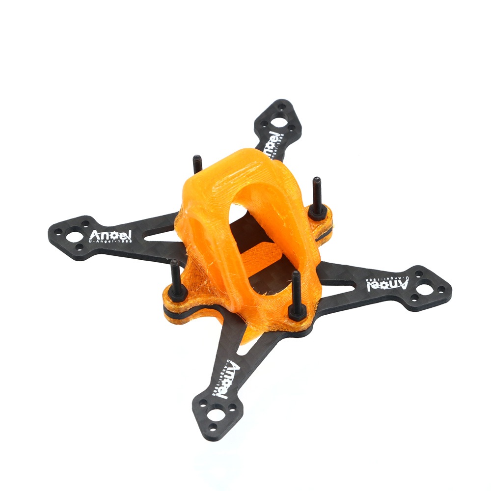 Angel 16 1.6 นิ้วคาร์บอนไฟเบอร์ FPV กรอบชุด 3D พิมพ์ Ultralight สําหรับ RC Quadcopter ของเล่น