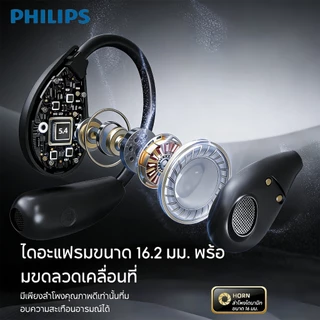 หูฟังบลูทู ธ Philips TAT2739 - หูฟังกีฬาไร้สายแบบตะขอพร้อมระบบตัดเสียงรบกวนสำหรับวิ【รุ่นใหม่ปี 2026
