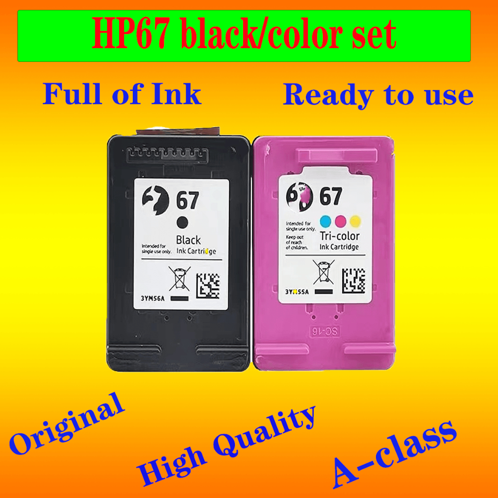 Original HP 67 67xl 67 XL hp67xl สีดําสําหรับ 2700 2700e 2752 2742e 2755 2755e เครื่องพิมพ์