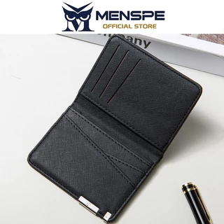 MENSPE กระเป๋าสตางค์ผู้ชายเรียบง่ายสั้นนุ่ม PU กระเป๋าสตางค์ธุรกิจ Multi-Card ตําแหน่งผู้ถือ Mini กระเป๋าเดินทางเหรียญ