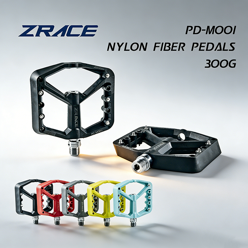 ZRACE PD-M001 Mountain Non-slip จักรยานเส้นใยไนลอนเหยียบขี่จักรยาน,น้ําหนักเบาจักรยานเสือภูเขาสําหรับ MTB DJ BMX เหยียบ