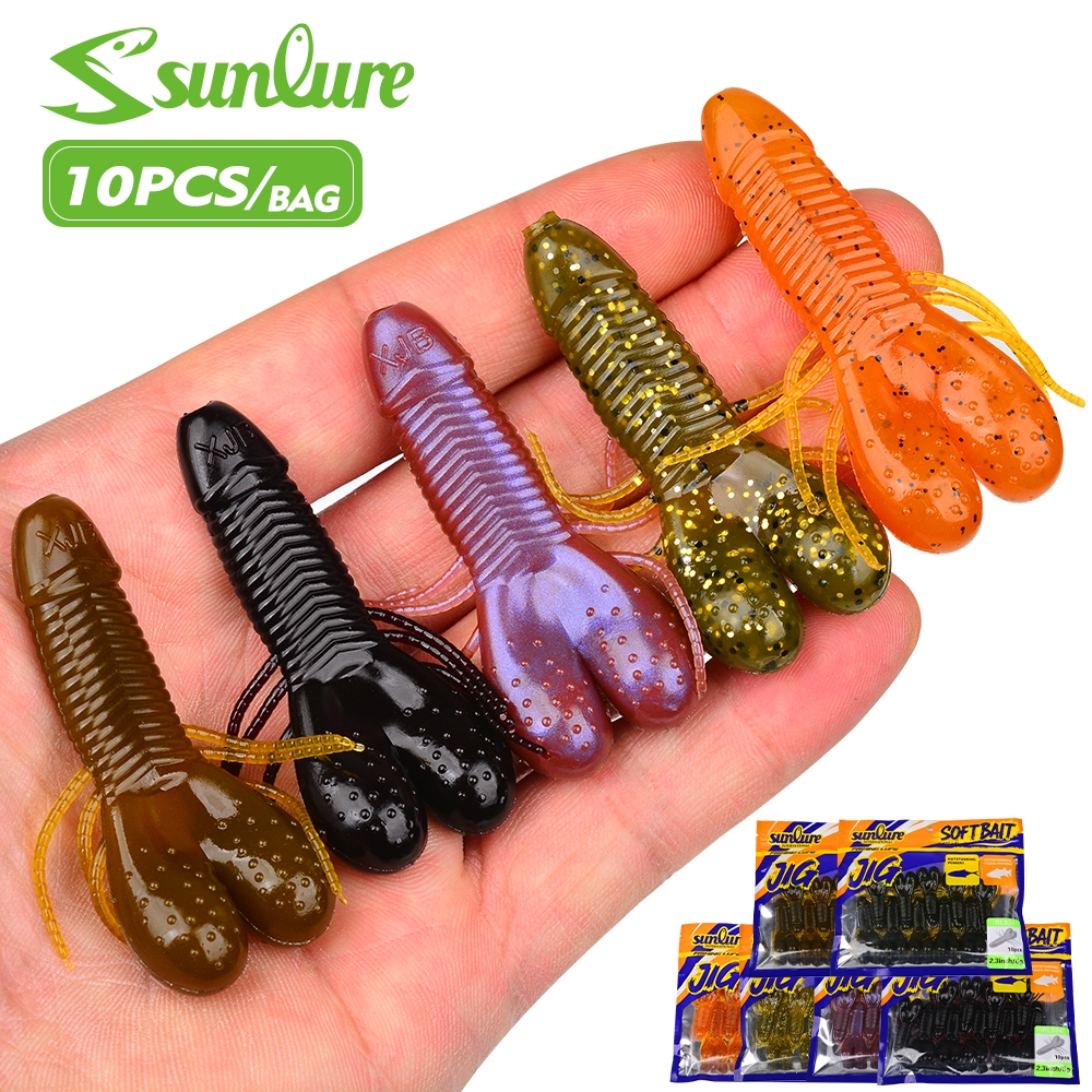 เหยื่อตกปลากุ้งก้ามกราม ขนาด 10 ชิ้น พลาสติกอ่อน ออกแบบไบโอนาฟิค ใช้ได้น้ำจืดและน้ำเค็ม ราคา ถูกที่สุด ดีลบีเคเค รูปภาพหลัก
