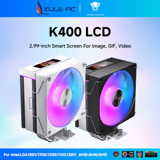 Jungle Leopard K400 LCD ARGB CPU Cooler 2.99 นิ้ว 4 ท่อความร้อน 5V 3PIN ARGB Mobo Sync สําหรับ Intel LGA1155 LGA1200 LGA1700 AMD AM5 AM4