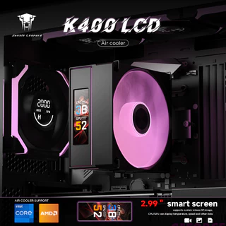 Jungle Leopard K400 LCD ARGB CPU Cooler 2.99 นิ้ว 4 ท่อความร้อน 5V 3PIN ARGB Mobo Sync สําหรับ Intel LGA1155 LGA1200 LGA1700 AMD AM5 AM4