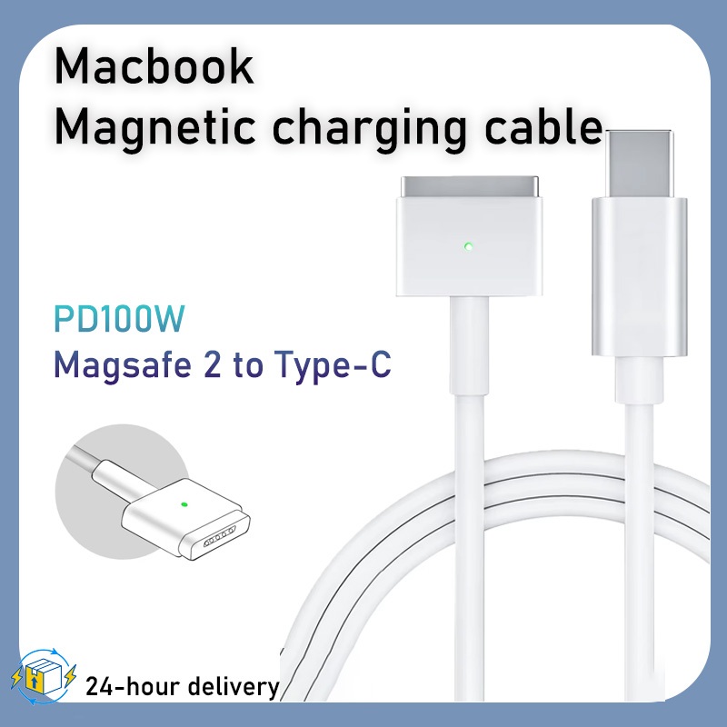 อินเทอร์เฟซ C-Type เหมาะสําหรับเครื่องชาร์จ 2 สาย Maxef 1/2 เหมาะสําหรับ MacBook Air/Pro Series, PD 100W, ชาร์จเร็ว, เข้ากันได้กับ MacBook 1.8 ม