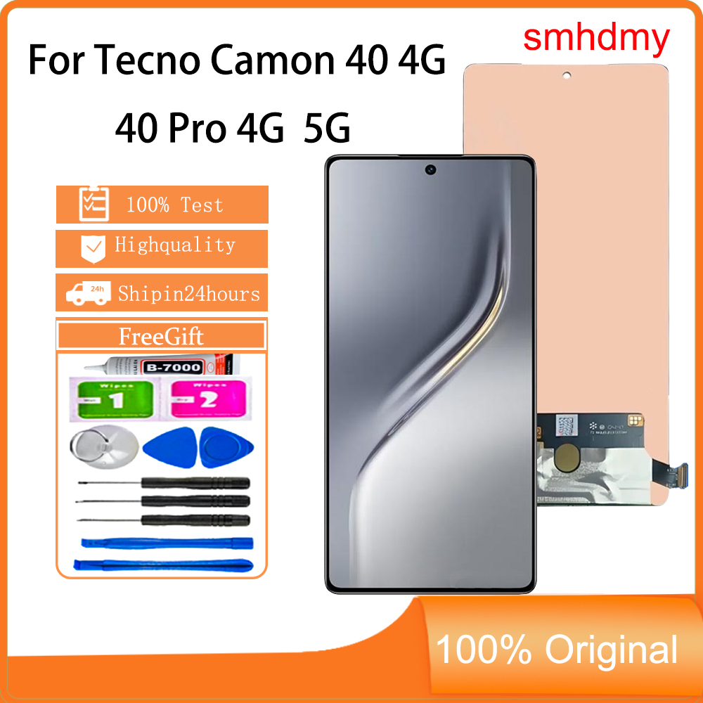 Smhdmy Ori สําหรับ Tecno Camon 40 4G 40 Pro 4G 40 Pro 5G LCD หน้าจอสัมผัสเปลี่ยน