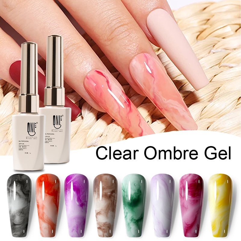 QNL Nail Blooming Gel, 16ml Clear Blooming Gel Polish, Effects Soak Off UV Light Cure สําหรับเล็บ DI