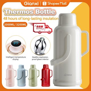GIANXI Thermos Bottle Vacuum Insulated Kettle Container Hot Water Jug Glass Liner Pitcher 2L&3.2L