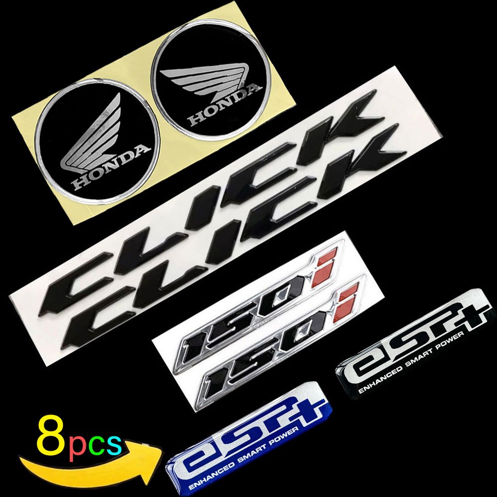 3D Honda Click 150 150i V2 V3 Tand Emblem โลโก้เจลนุ่มป้ายรถจักรยานยนต์ Body Decal สติกเกอร์ 2 ชิ้น
