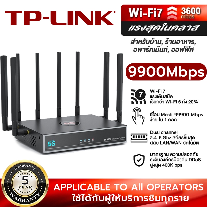 🔥รับประกัน 5 ปี🔥เร้าเตอร์ใส่ซิม 4G/5G Router WiFi 5000㎡ความคุ้มครองสุดยอด ใช้ได้กับซิมทุกเครือข่าย ไม่ติดตั้ง เราเตอร์