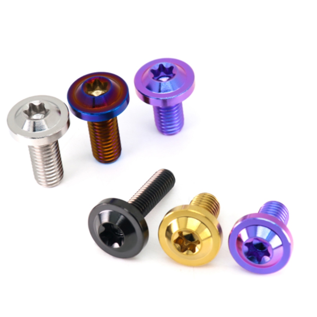 1 ชิ้น TC4 ไทเทเนียม Flying Saucer หัวสกรู Torx สกรูหัวแผ่นสกรูไทเทเนียมไทเทเนียมไทเทเนียมโลหะผสม M5