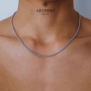 สร้อยคอสแตนเลสแบบโซ่บิด สไตล์แฟชั่นใหม่ ส่งมอบเป็นของขวัญให้คนพิเศษ