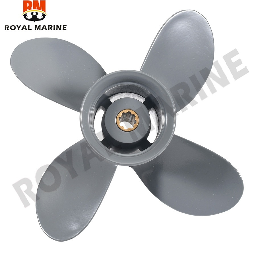 58134-ZV4-011AH 4 9 1/4*11 ใบพัดอลูมิเนียมสําหรับ Honda Outboard มอเตอร์ BF8D BF9.9D BF15A BF15D BF2